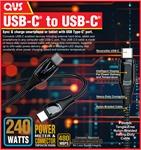 1-Meter USB-C to USB-C 2.0 Sync & 240-Watts Charger Nylon-Braided Premium Cable with Power Meter CC2240PB-1M 037229230376 Black microcenter Malone Pending, USB-C 2.0, USB C, USB-C Extension Cable, USB C Extension Cable 1-meter, 1meter, 1m, 3.3ft, 480Mbps data transfer rate, 5Amp, 240-Watts, Nylon-Braided Premium Cable with Power Meter