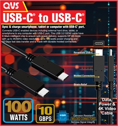 1.5ft USB-C to USB-C 3.2 10Gbps 100-Watts Data, Video & Power & Active Cable CC2230A2-1.5F 037229231045 Black microcenter Malone Pending, USB-C, USB C 1.5-feet, 1.5feet, 1.5ft