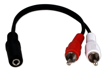 3.5mm Mini-Stereo Female to Dual RCA Male Speaker Y-Adaptor CC399FM 037229399028 Adaptor, Multimedia, Speaker - 3.5mm F/(2) RCA M, 8" 190421 TW8104 CC399FM CC399FM adapters adaptors     2775 IMCE microcenter Edward Matthews Approved