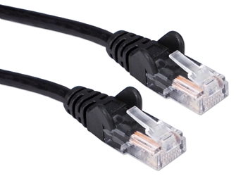 3ft 350MHz CAT5e Flexible Snagless Black Patch Cord CC711-03BK 037229711608