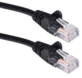 7ft CAT6 Gigabit Flexible Molded Black Patch Cord CC715-07BK 037229715668