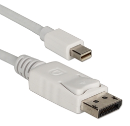 1-Meter Mini DisplayPort to DisplayPort UltraHD 4K White Cable MDPDP-1M 037229009101 Cable, Mini-DisplaPort to DisplayPort Digital Cable, Compatible with Thunderbolt Port, 1-meter, 1meter, 1m, 3.3ft 319285 TW8624 MDPDP1M MDPDP-1M  cables  meters  2056 IMCE microcenter Edward Matthews Approved