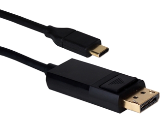 10ft USB-C / Thunderbolt 3 to DisplayPort UltraHD 4K/60Hz Video Converter Cable USBCDP-10 037229231861 Black microcenter 514149 Matthews, USB-C to DisplayPort, USB C to DisplayPort, USBC to DisplayPort, DisplayPort to USB-C, DisplayPort to USB C, DisplayPort to USBC