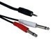 6ft 3.5mm Male to Dual-1/4 Male Audio Y-Cable - CC399TS-Y06