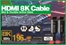 60-Meter Active HDMI UltraHD 8K/60Hz with Ethernet Cable - HF8-60M