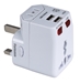 Premium World Travel Power Adaptor with Surge Protection & 2.1A Dual-USB Charger - PA-C4