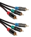 6ft HDTV Triple-RCA Premium Component Video Combo Cable - RCA3V-06